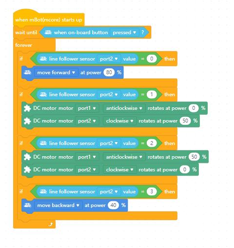 Mbot sales follow line