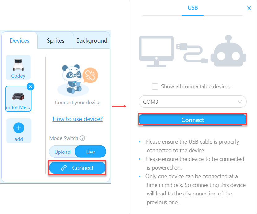 Cập nhật Firmware của mBot Mega