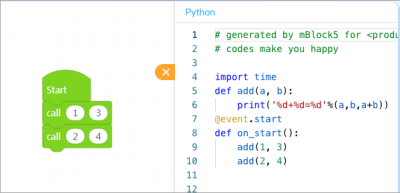 Configuration — Common Python Code Configuration – Makeblock Help Center
