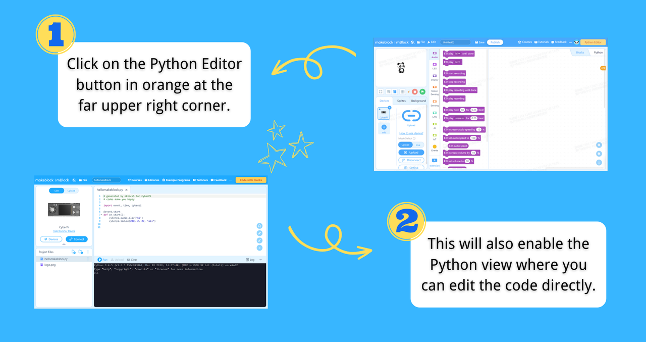 16. How to Use the Python Editor in mBlock 5 – Makeblock Help Center