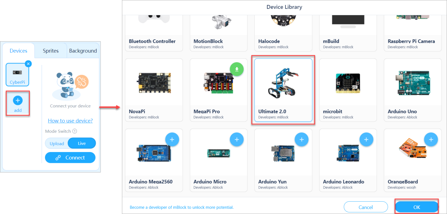 Control Ultimate 2.0 with the Makeblock App – Makeblock Help Center