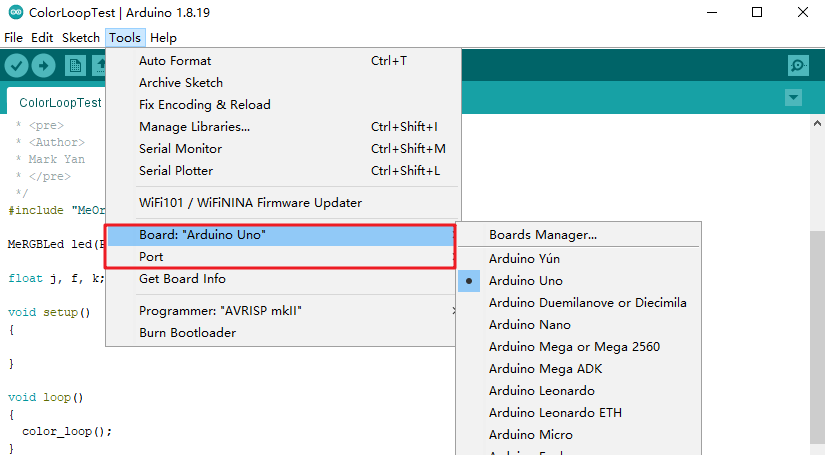 Lập trình mBot trong Arduino IDE