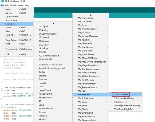 Lập trình mBot trong Arduino IDE